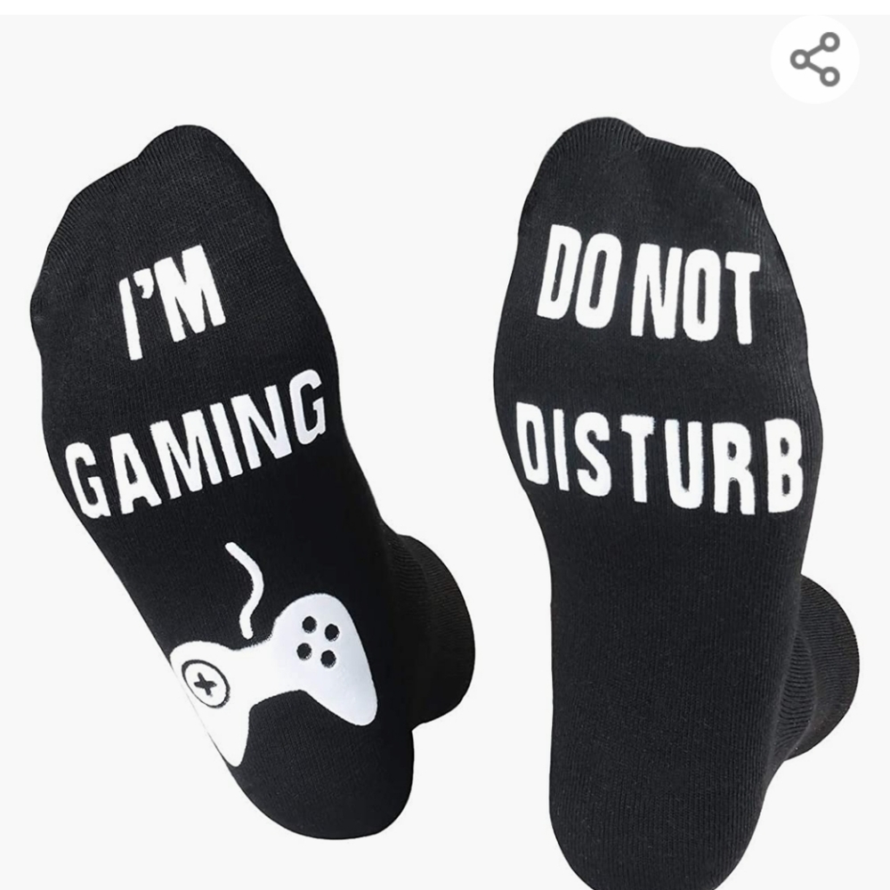 Men's "I'm Gaming, Do Not Disturb" Socks. Black.